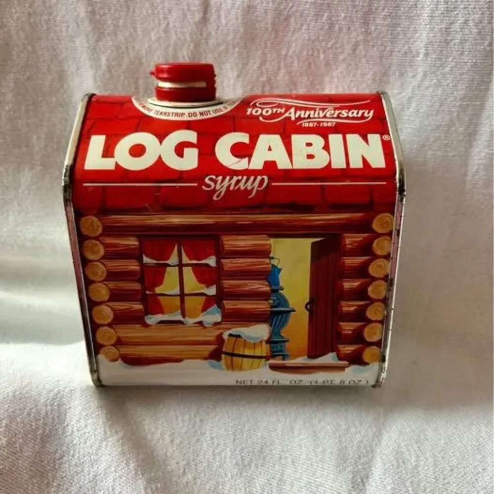 Vintage Retro Log Cabin Syrup 1987 Tin Collectible